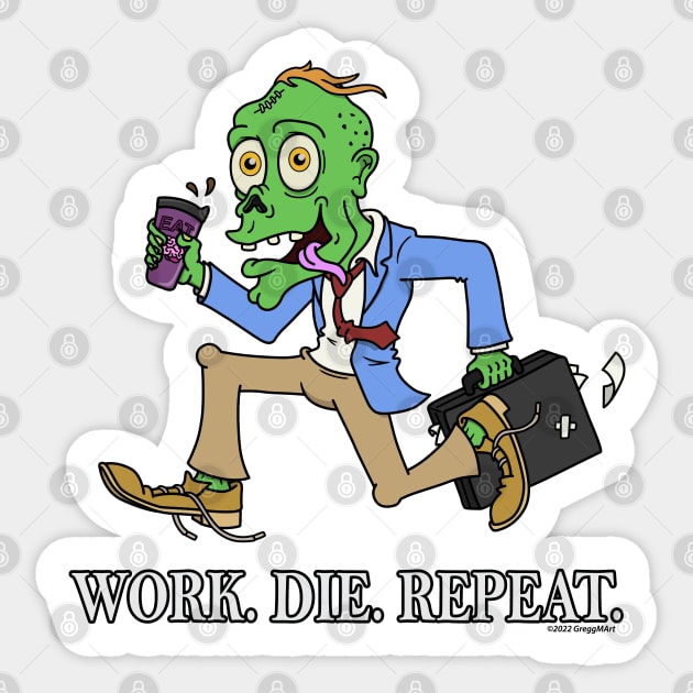 Wage Zombie Sticker by Gregg.M_Art